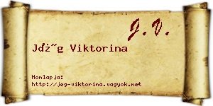 Jég Viktorina névjegykártya